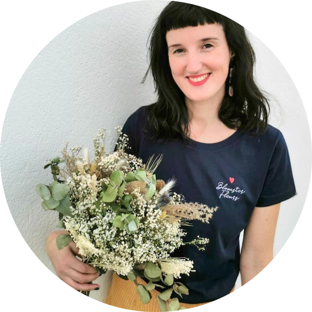 Photo de Mélanie le Bris, fondatrice et gérante de l'entreprise Blomster Fleurs.